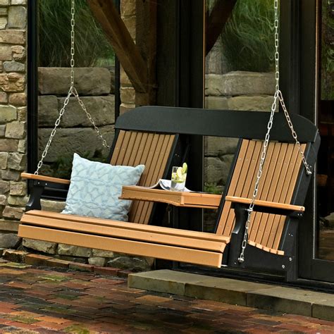 amish made porch swings|amish casual porch swing.